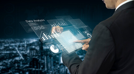 Business data analysis dashboard showing charts, statistics, and performance metrics for decision-making, revenue tracking, and strategic planning in organizations Vouch