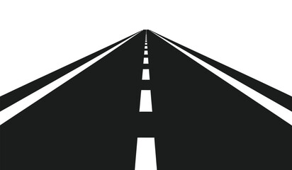 A straight road vanishing into the distance a black and white perspective © Lsg 21