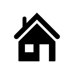 Fototapeta premium Minimalist house icon isolated on white background. Real estate and home homepage symbol