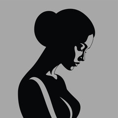 Elegant Woman Silhouette Portrait