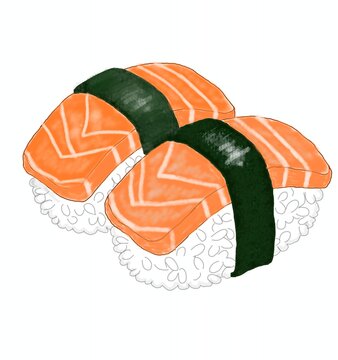 Shushi salmon fish 