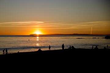 California sunset at the beach