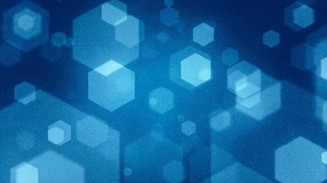 Abstract blue hexagonal shapes with soft glowing effects. Ideal for backgrounds in technology, digital media, and creative projects