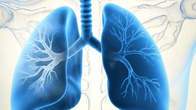 Human Lungs Anatomy Illustration - Medical Visualization 4K