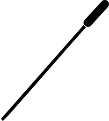 Medical Stirring Rod Icon Silhouette Illustration