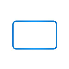 Fototapeta premium Minimal Highlight Box Outline Isolated on Transparent Background, Thin Border