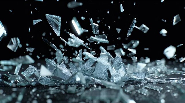 Glass Shattering and Breaking Towards Camera VFX Video.