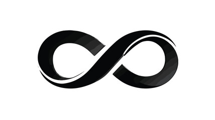 Elegant Infinity Icon Silhouette Vector Art Illustration