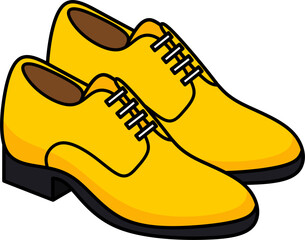 Men Leather Shoes Illustration