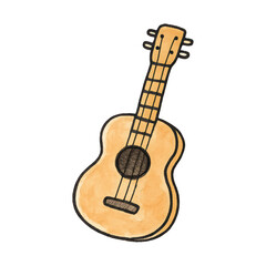 PNG Hand-drawn ukulele illustration PNG