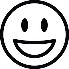 Fototapeta premium A simple black and white drawing of a smiling face, conveying happiness and positive emotions, perfect for various design and communication needs