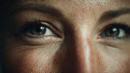 Close-up of Woman's Eyes and Face