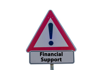 Sign Financial Support isolated