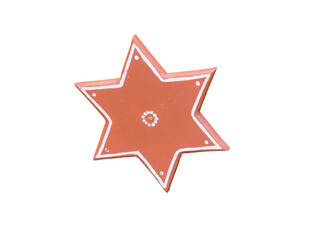 H&ouml;lzerner Stern freigestellt isoliert