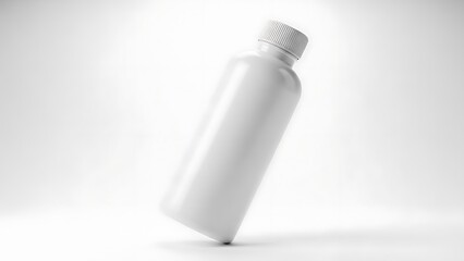 White plastic cosmetic bottle with screw on cap white bottle plastic bottle 3 empty bottle