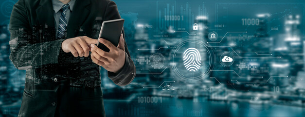 Biometric fingerprint identification and cybersecurity system ensuring secure access, identity verification, cloud data protection, and digital safety Vouch