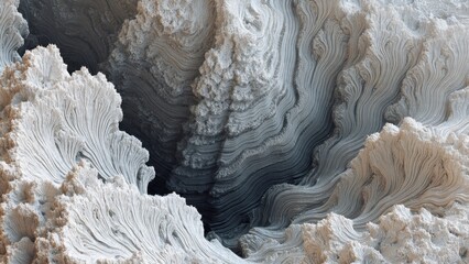 Abstract fractal landscape with intricate detail