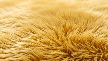 Fototapeta premium A luxurious and warm close-up of soft, golden faux fur texture, inviting touch and comfort, perfect for cozy design elements and stylish backgrounds
