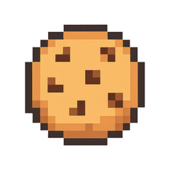 Naklejka premium PNG Pixelated cookie digital art