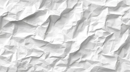 Obraz premium White crumpled paper background textured abstract