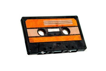 Fototapeta premium Retro Music Tape with Orange Sticker