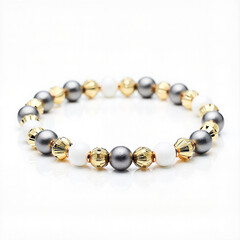 Elegant stress relief bracelet with crystal and matte beads, design