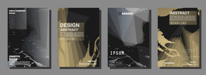 Abstract gradient poster background vector set

.