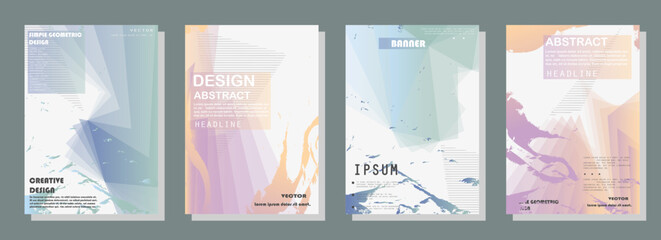 Abstract gradient poster background vector set

.