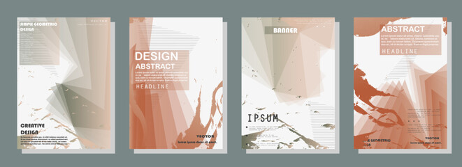 Abstract gradient poster background vector set

.