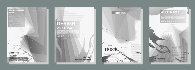 Abstract gradient poster background vector set

.