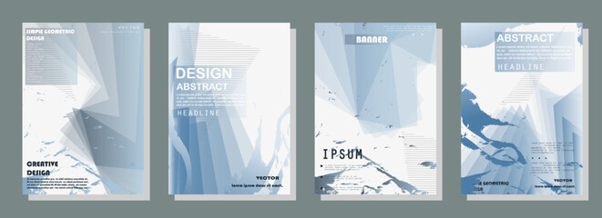 Abstract gradient poster background vector set

.