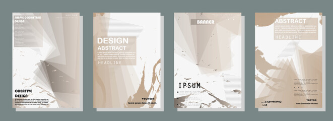 Abstract gradient poster background vector set

.