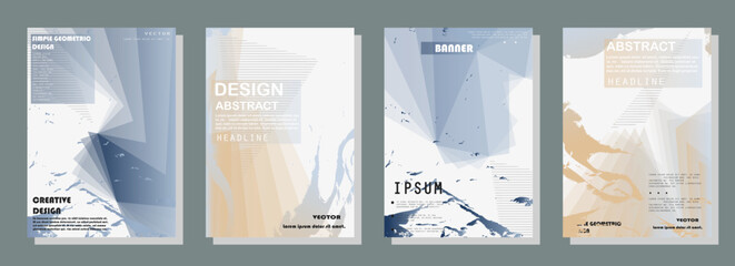 Abstract gradient poster background vector set

.