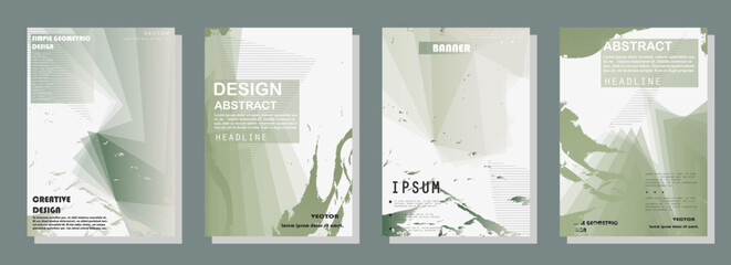 Abstract gradient poster background vector set

.