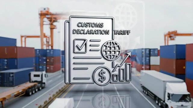 International trade and import and export concept. 