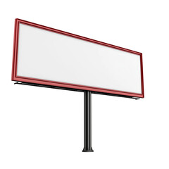 Obraz premium Blank Billboard with Red Frame isolated on a transparent background