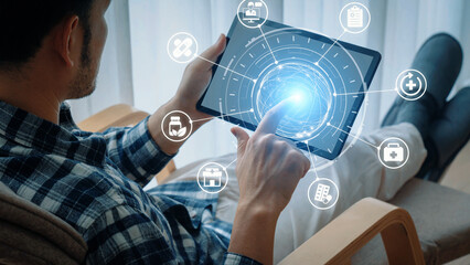 Online pharmacy icons showing medicine, healthcare, prescription and medical services with digital pharmacy, online drugstore, telemedicine and modern pharmaceutical solutions. Gist