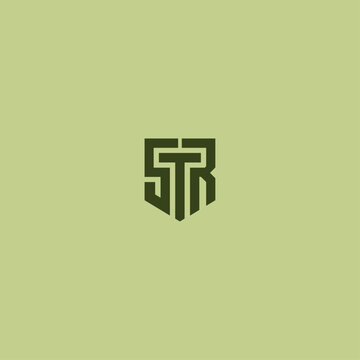 Letter STR logo icon flat vector design