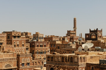 Sana'a, Yemen - March 17th 2013 - Photo showing typical architecture in the old part of the  Yemeni capital © MediumShot