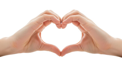 Hands Forming Heart Shape Symbol Isolated on Transparent Background