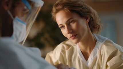 A professional caregiver manages complex medical routines, assisting patients with hygiene, therapy, and monitoring vital signs to improve quality of life. cinematic color correction, natural