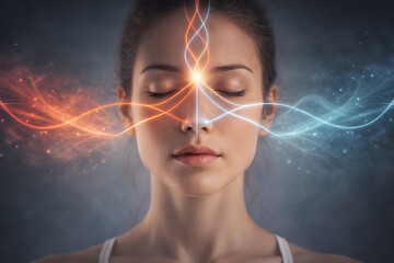 Balanced energy flow across calm face