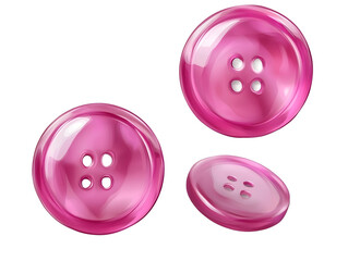 pink button bead isolated on transparent background