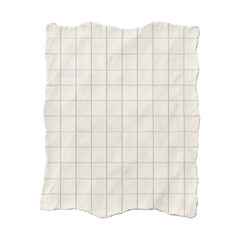 Obraz premium PNG Crumpled grid paper texture.