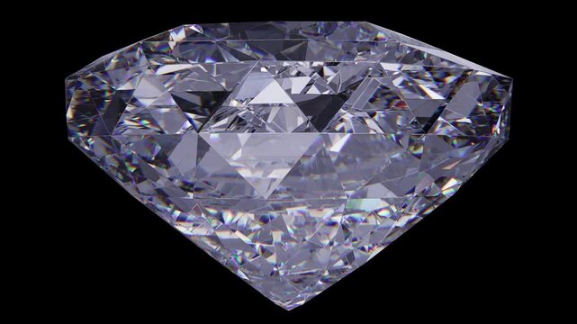 3D Infinitely Rotating Realistic Diamond Animation