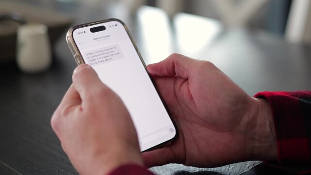 Scammer Sends SMS 2FA Intercept Scam Smishing Attempt Through OTP Code - Cybersecurity Mobile Phishing Campaigns Increase Strong MFA Rules Concept