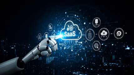 AI powers SaaS platforms with smart infrastructure, automated deployment, and intelligent integration tools in cloud-based digital environments. Artificial intelligence spline