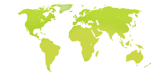 Obraz premium strongly simplified smooth rounded-corners green silhouette world map abstract creative. elements of this image furnished by NASA
