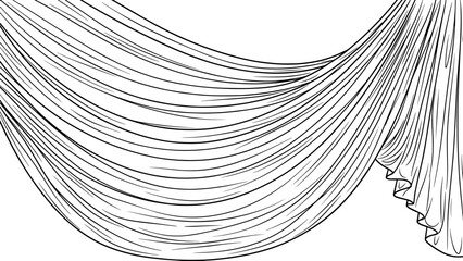 Abstract line art portrait of a woman's face with flowing hair.