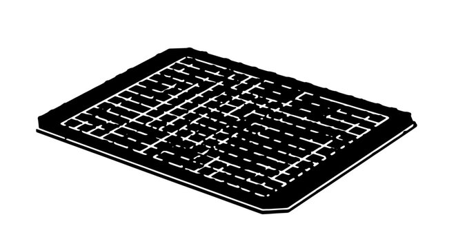 Close up view of a compact keyboard with keys and numeric layout for typing and productivity.